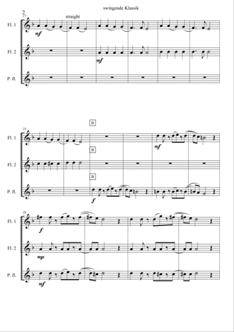 Swingende Klassik / swinging classic Small Ensemble scores gallery preview page 4