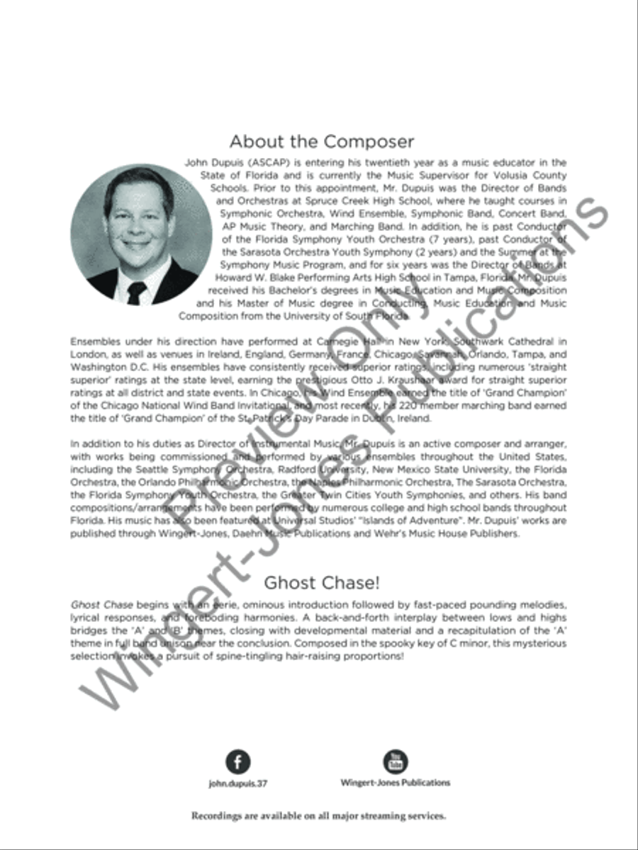 Ghost Chase! Concert Band scores gallery preview page 3