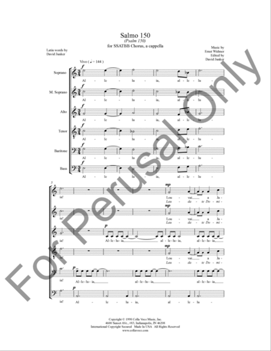 Salmo 150 4-Part scores gallery preview page 2