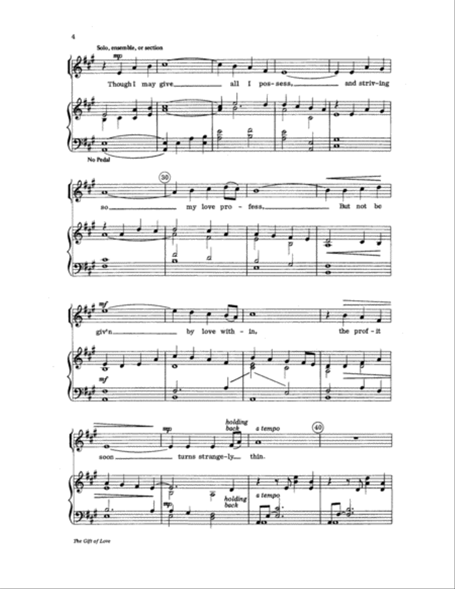 The Gift of Love 4-Part scores gallery preview page 5