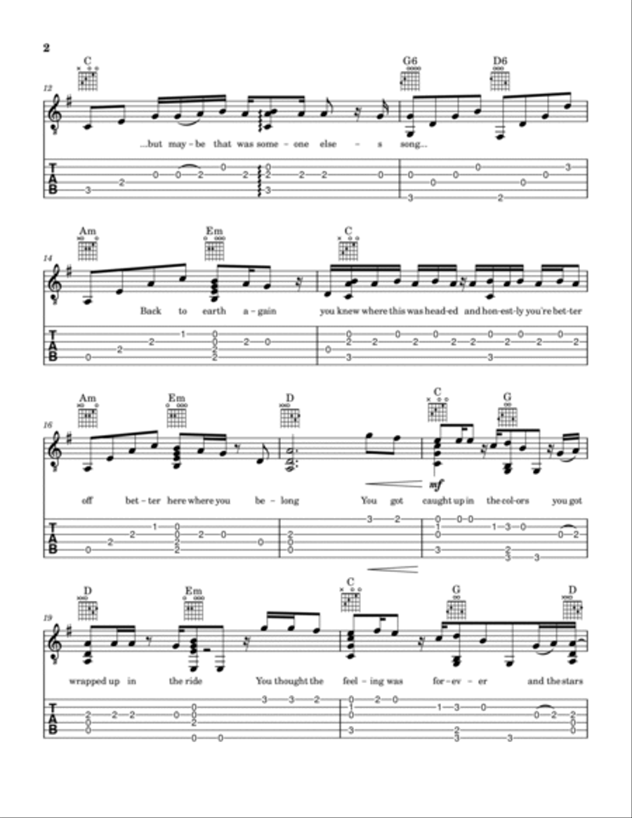 Carried Away Electric Guitar scores gallery preview page 2