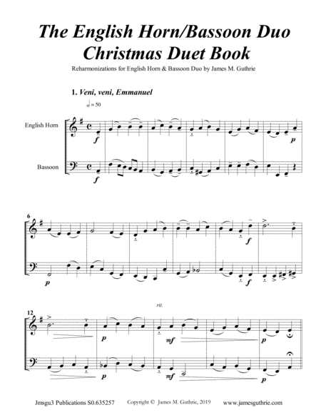 The English Horn & Bassoon Christmas Duet Book image number null
