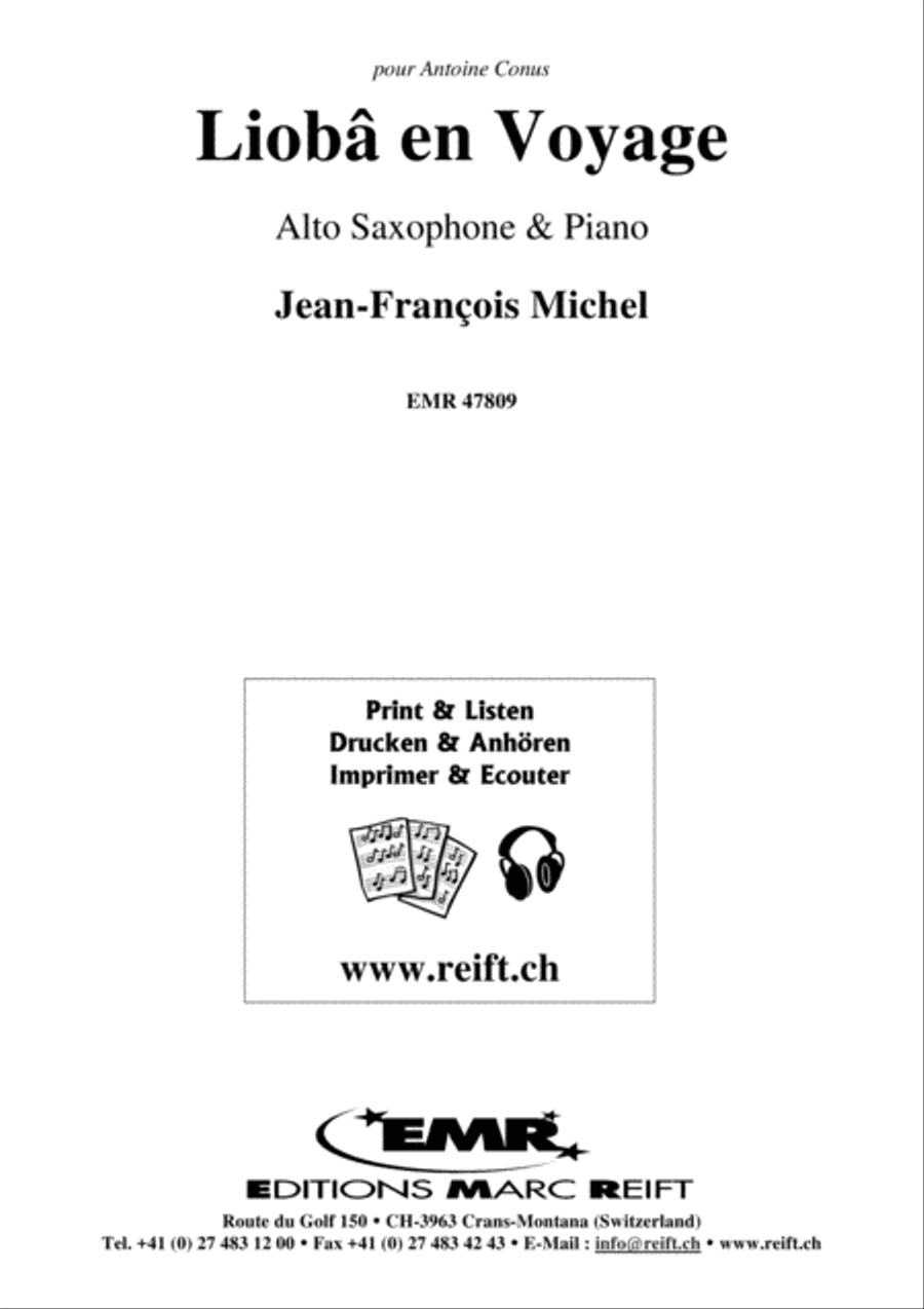 Lioba en Voyage Alto Saxophone scores gallery preview page 1