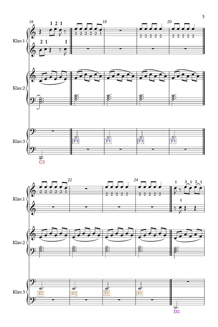 Golden Hour Golden Hour Piano Duet scores gallery preview page 3
