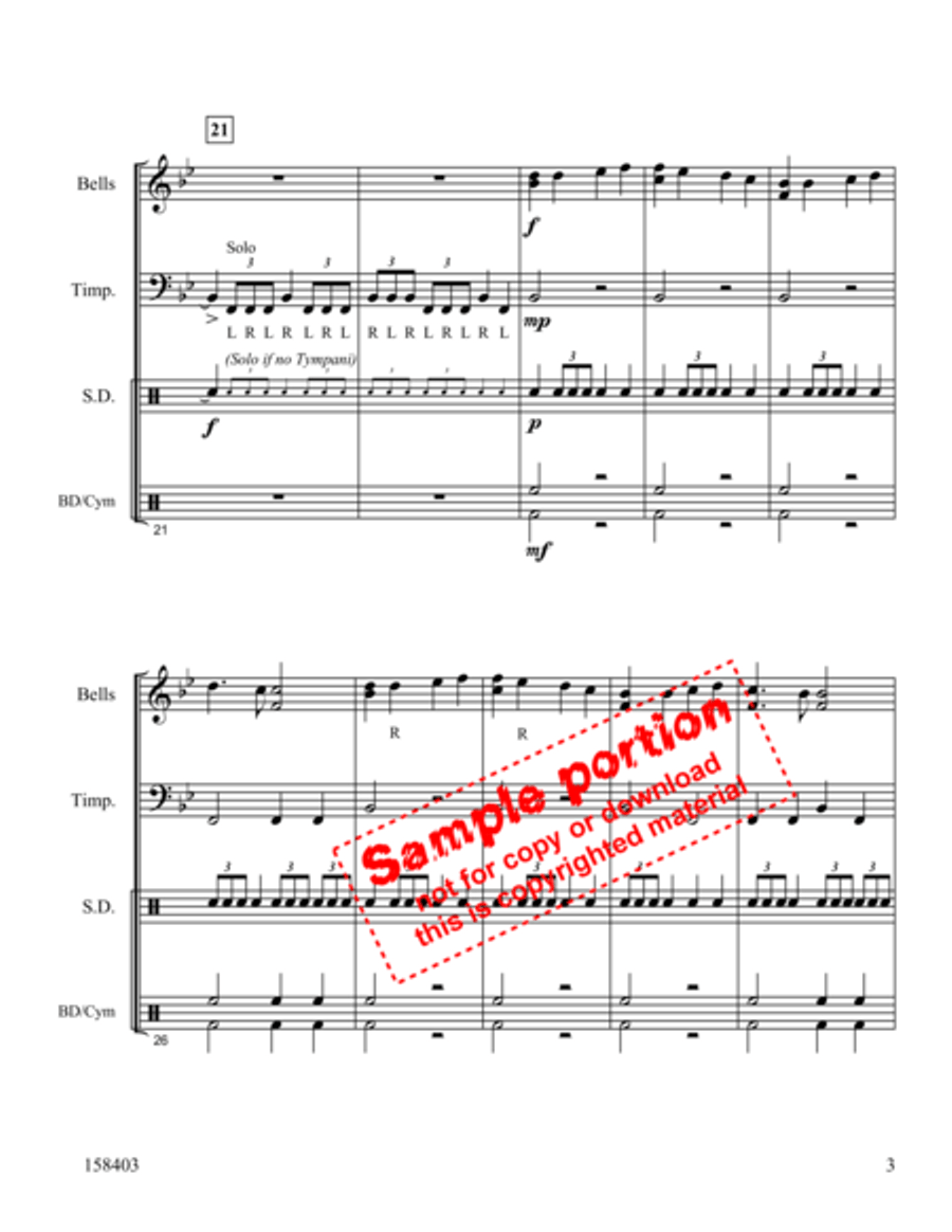 Joyful, Joyful We Adore Thee Percussion scores gallery preview page 3