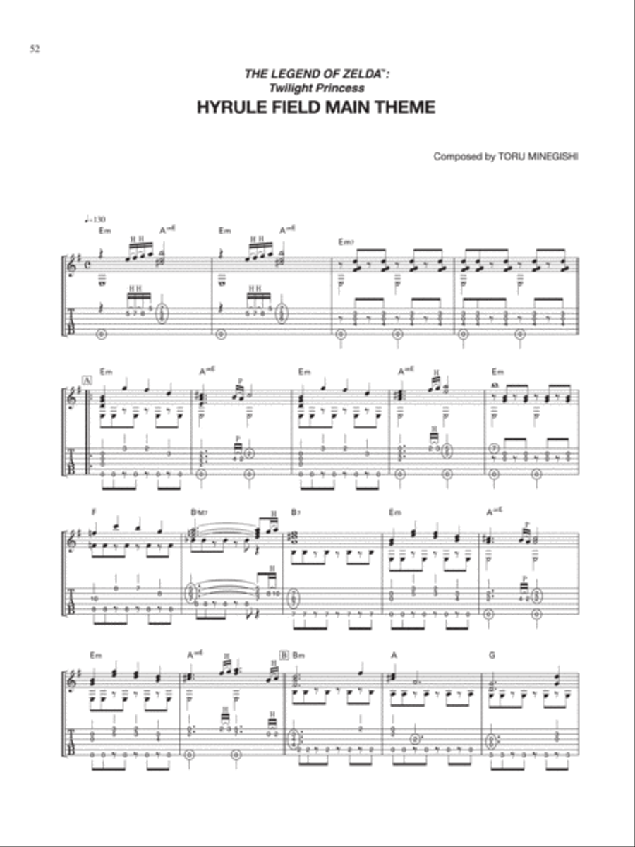 The Legend of Zelda™: Twilight Princess Hyrule Field Main Theme Electric Guitar scores gallery preview page 1