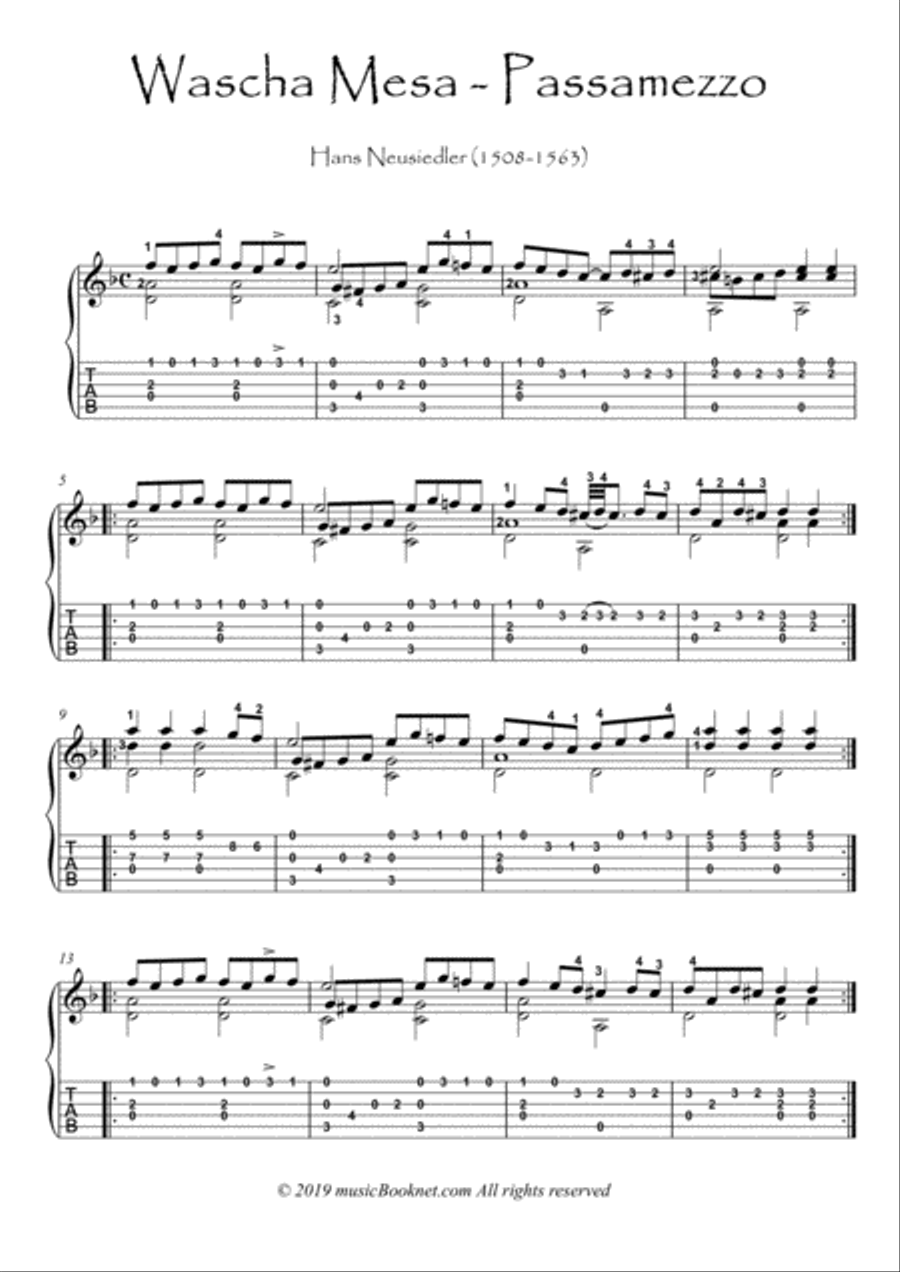 Renaissance hot sale guitar tabs
