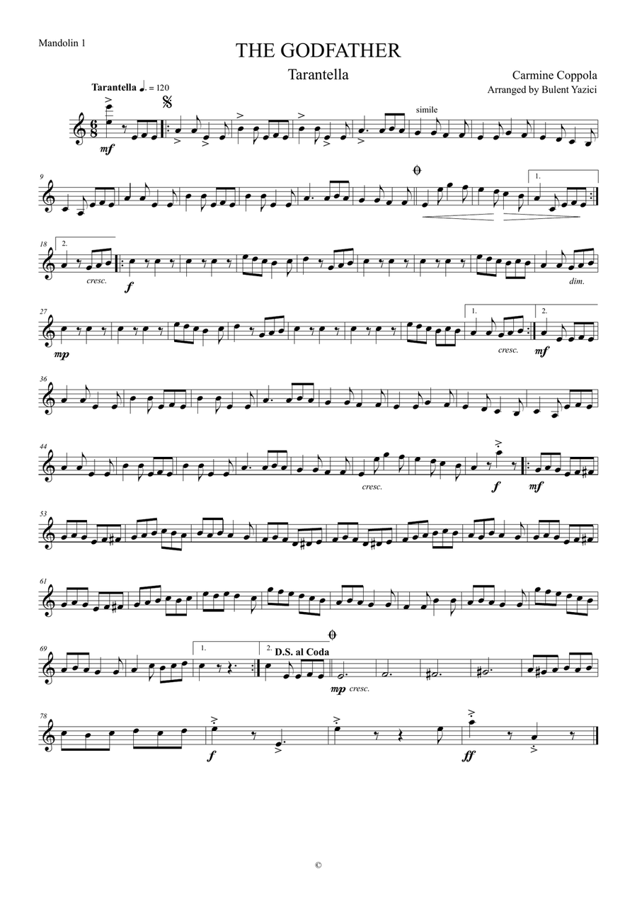 The Godfather Tarantella Small Ensemble scores gallery preview page 3
