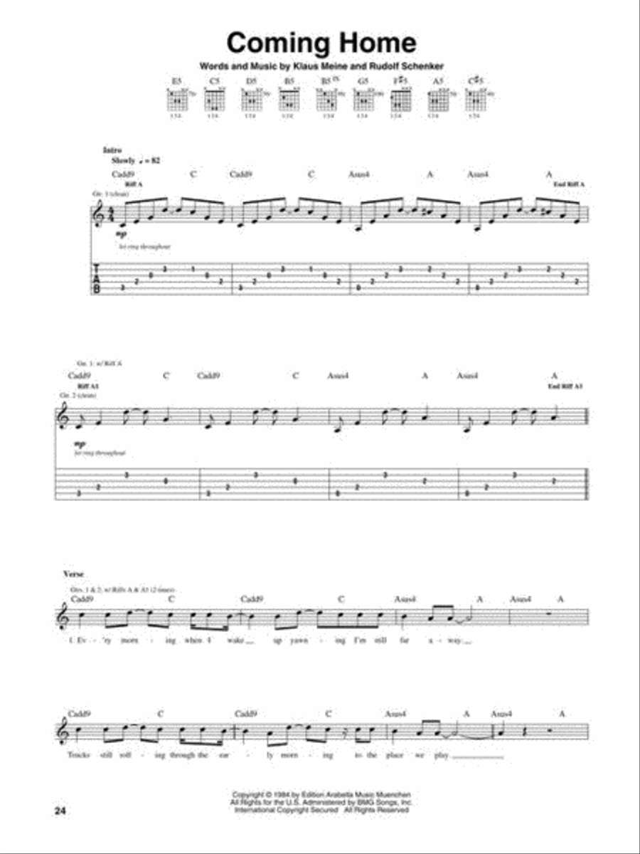 Best of Scorpions Electric Guitar scores gallery preview page 7
