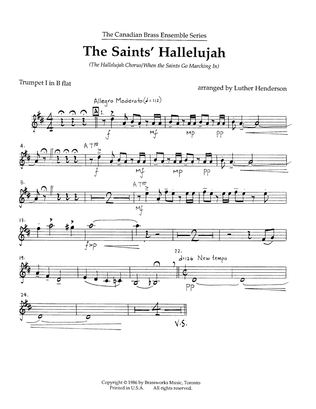 Book cover for The Saints' Hallelujah - Bb Trumpet 1 (Brass Quintet)