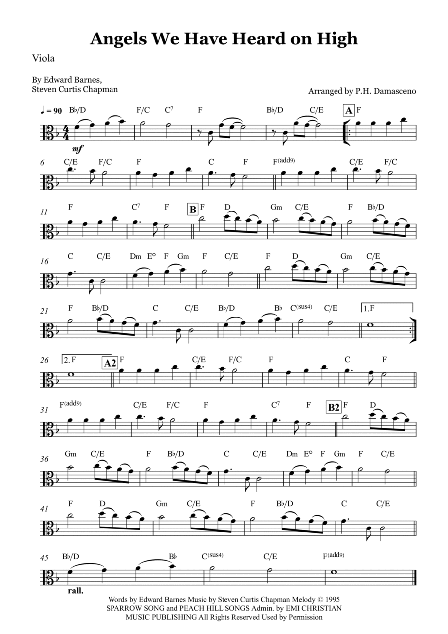 Angels We Have Heard On High Viola Solo scores gallery preview page 1