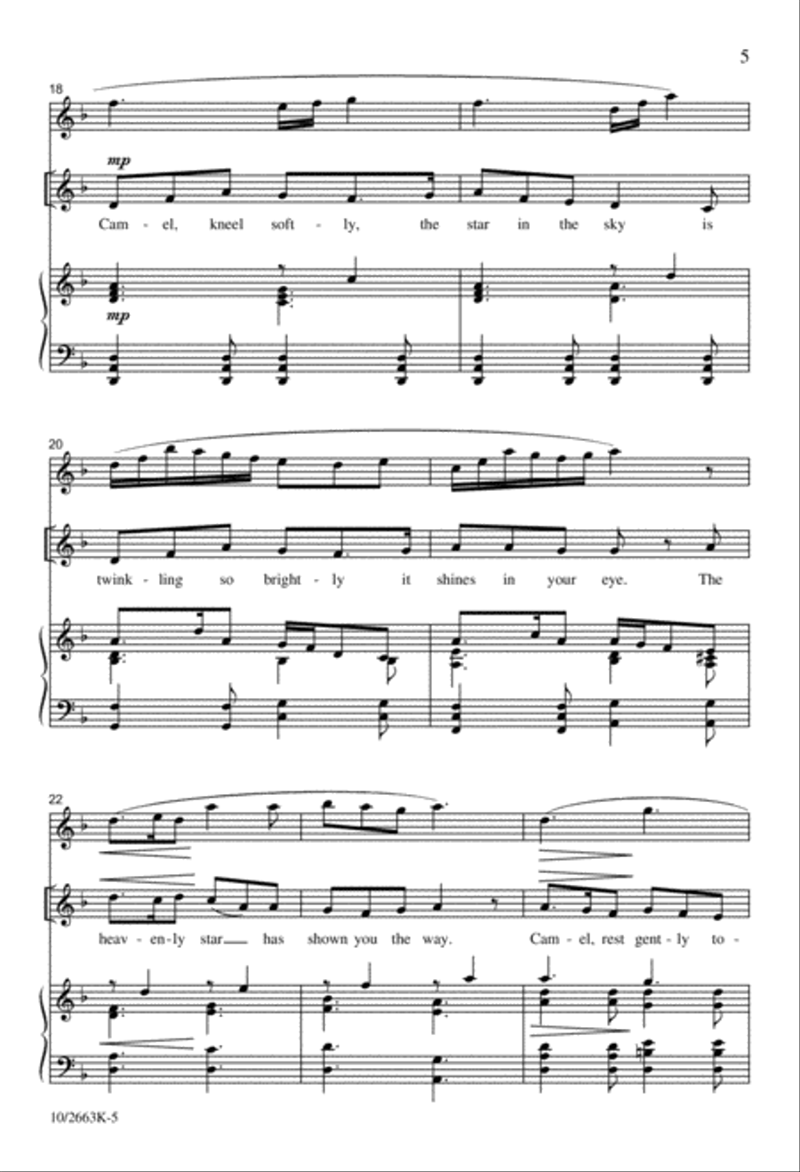 Camel, Kneel Softly Camel, Kneel Softly Unison Choir scores gallery preview page 5