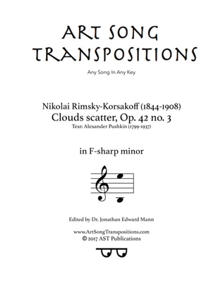 RIMSKY-KORSAKOFF: Редеет облаков, Op. 42 no. 3 (transposed to F-sharp minor, "Clouds scatter")