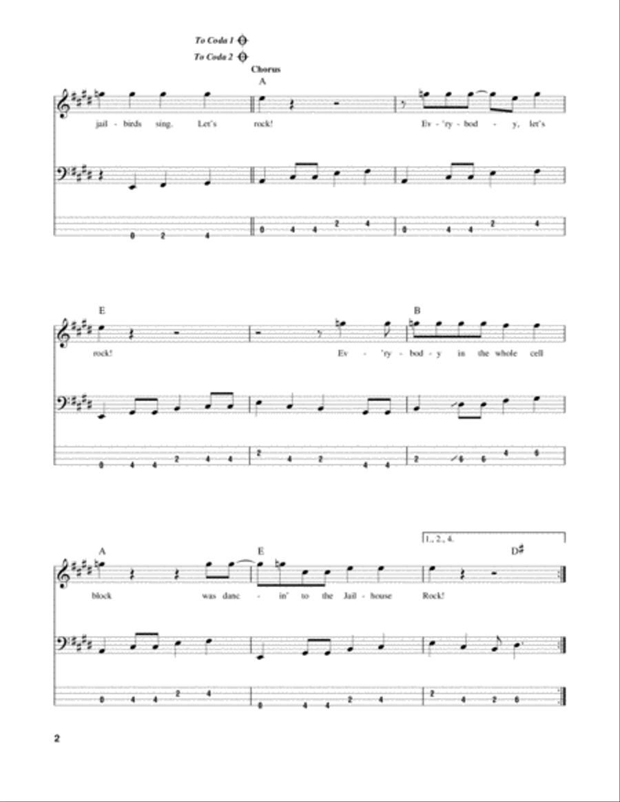 Jailhouse Rock Jailhouse Rock Bass Guitar Tablature scores gallery preview page 2