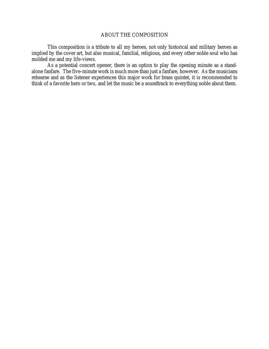 Heroes, Op. 131 Brass Quintet scores gallery preview page 4