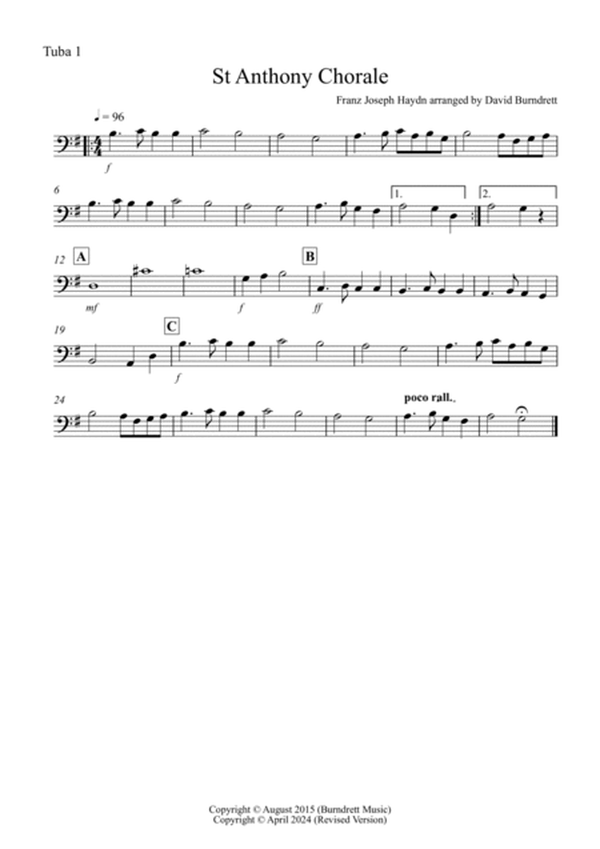 St Anthony Chorale for Tuba Quartet image number null