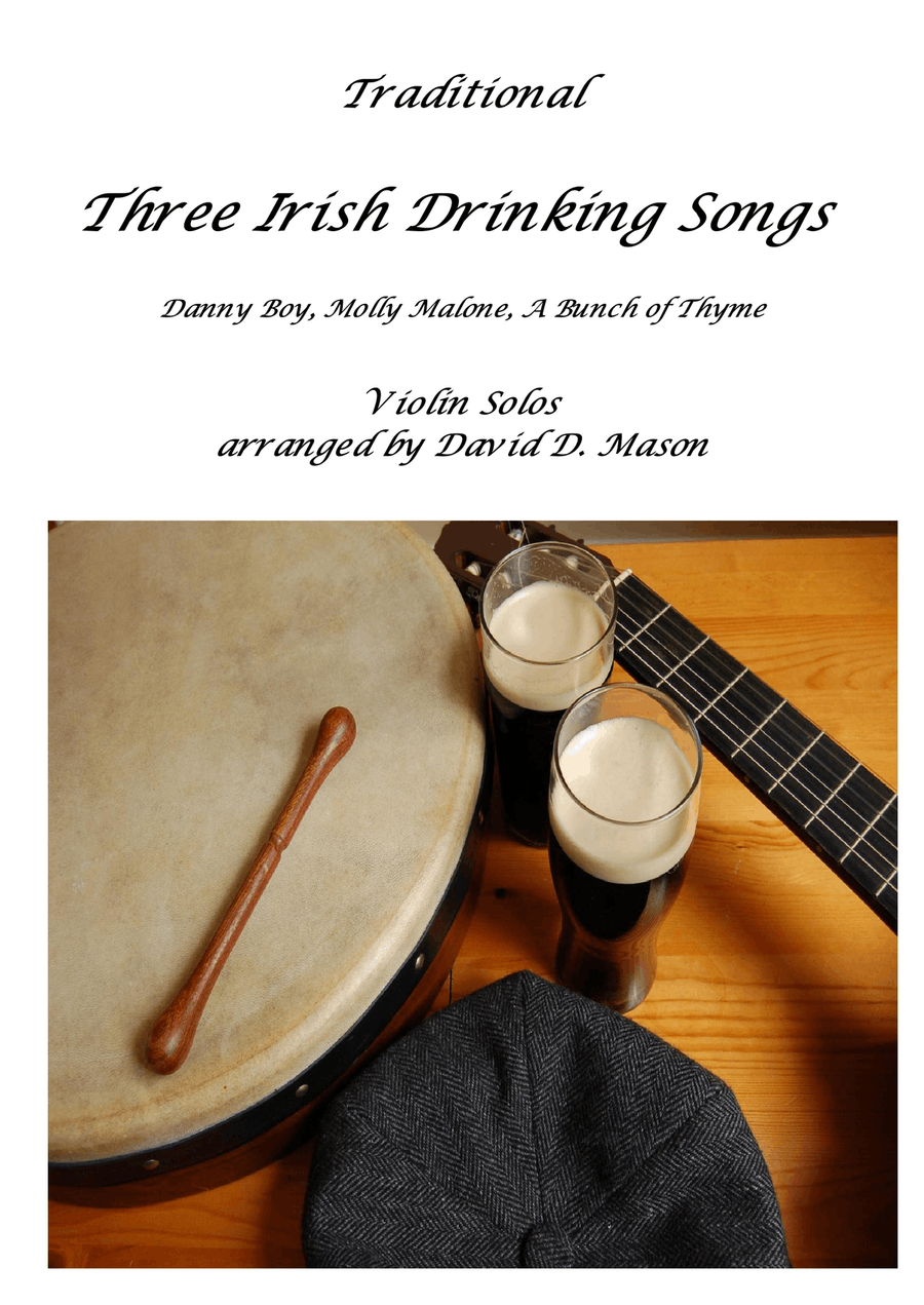 Three Irish Drinking Songs Violin Solo scores gallery preview page 1