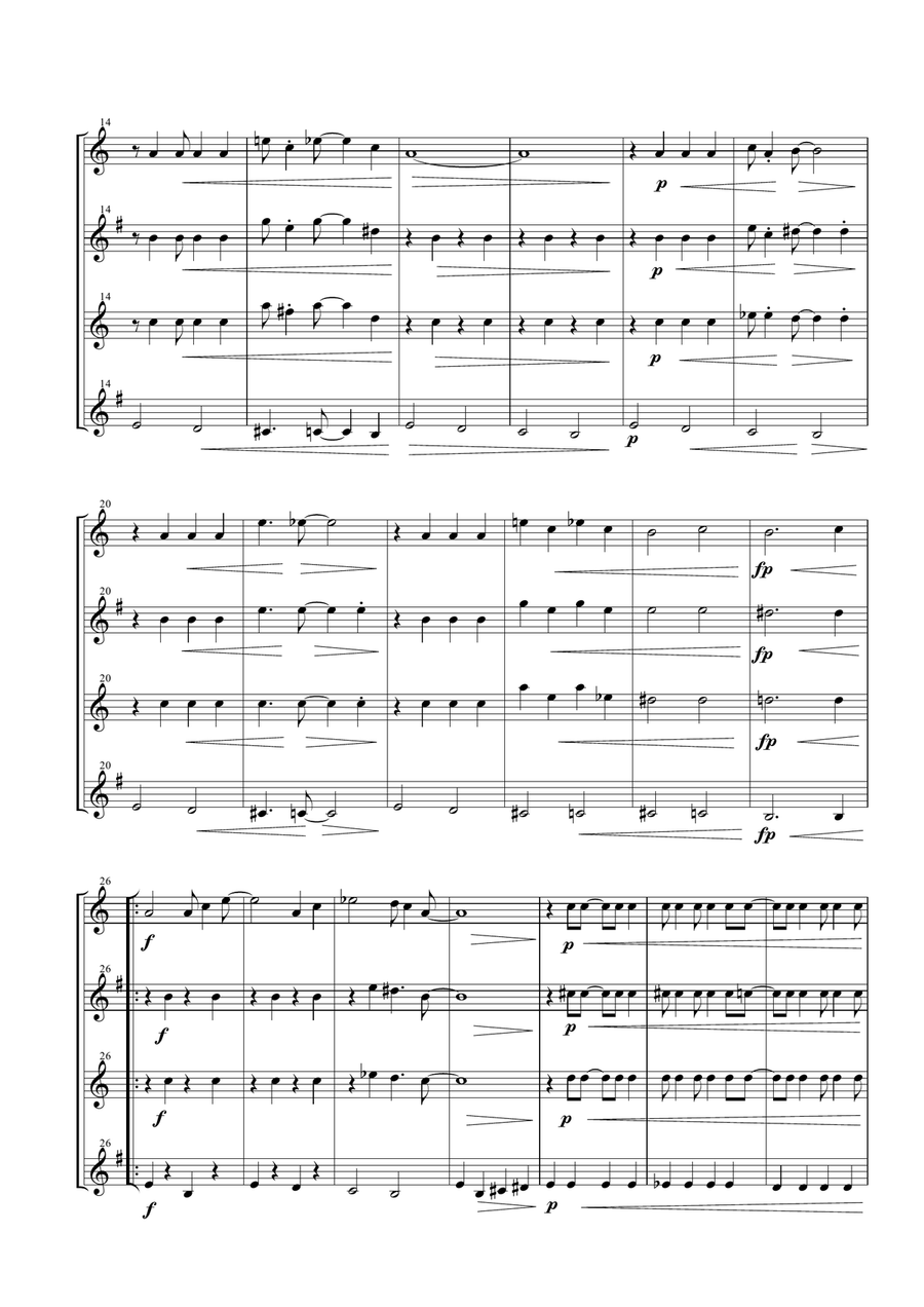 It Don't Mean A Thing (If It Ain't Got That Swing) Woodwind Quartet scores gallery preview page 5
