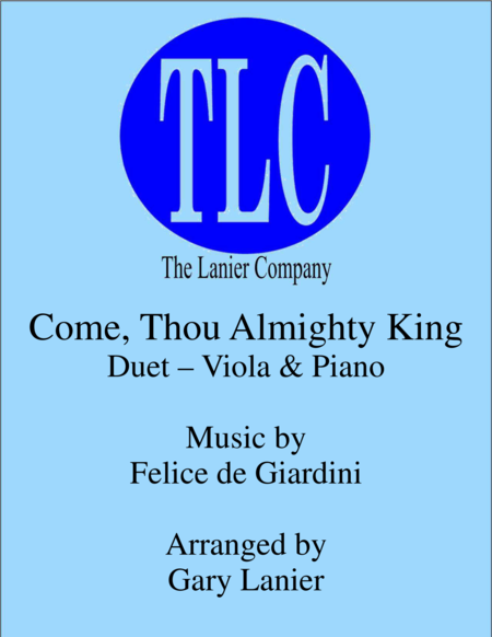 COME, THOU ALMIGHTY KING (Duet – Viola and Piano/Score and Parts) image number null