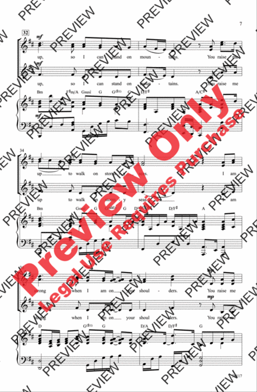 You Raise Me Up Women's Choir scores gallery preview page 7