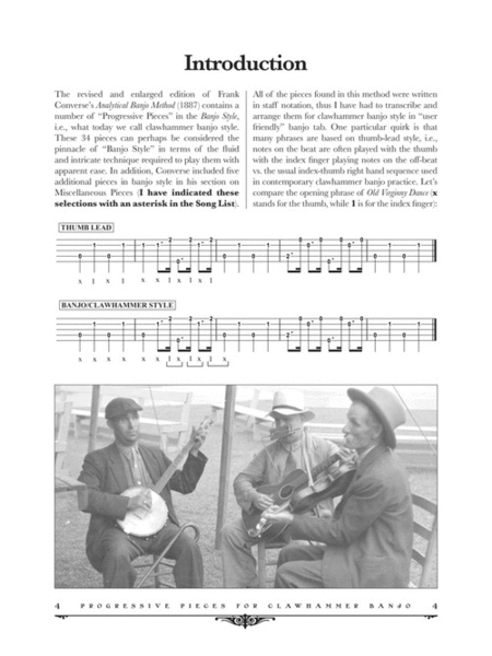 Progressive Pieces for Clawhammer Banjo by Joseph Weidlich Banjo - Sheet Music