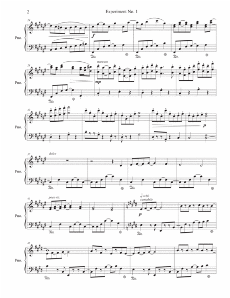 Experiment No. 1 Piano Solo scores gallery preview page 2