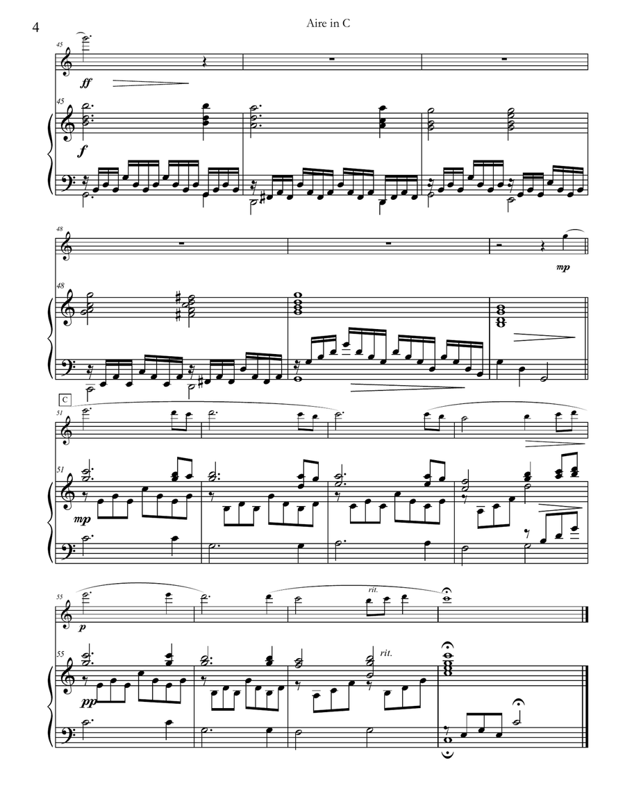 3 Aires for Flute and Piano Flute Solo scores gallery preview page 4