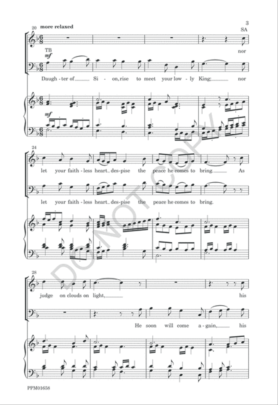 The Advent of Our God 4-Part scores gallery preview page 6