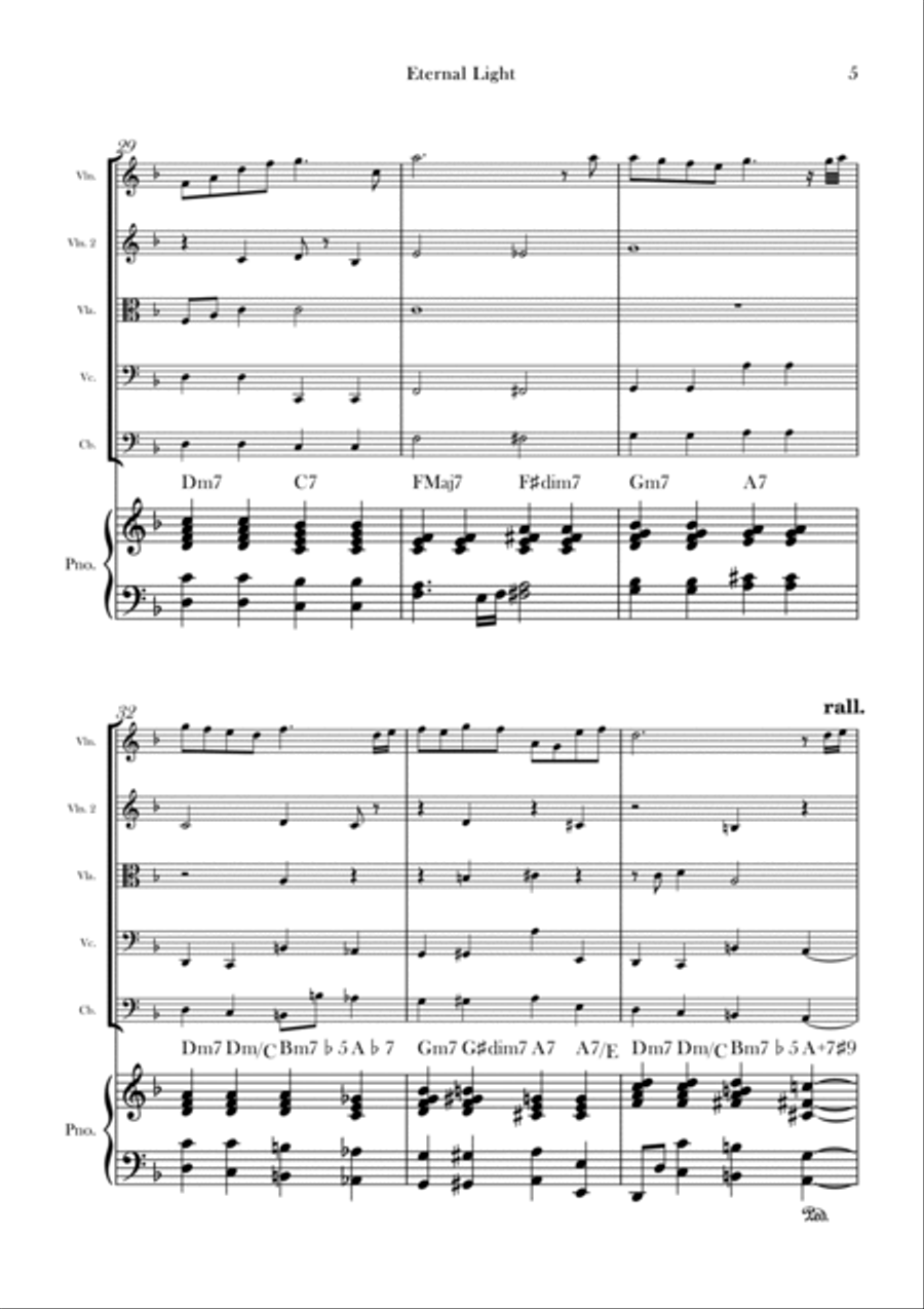 Eternal Light Eternal Light String Quintet scores gallery preview page 5