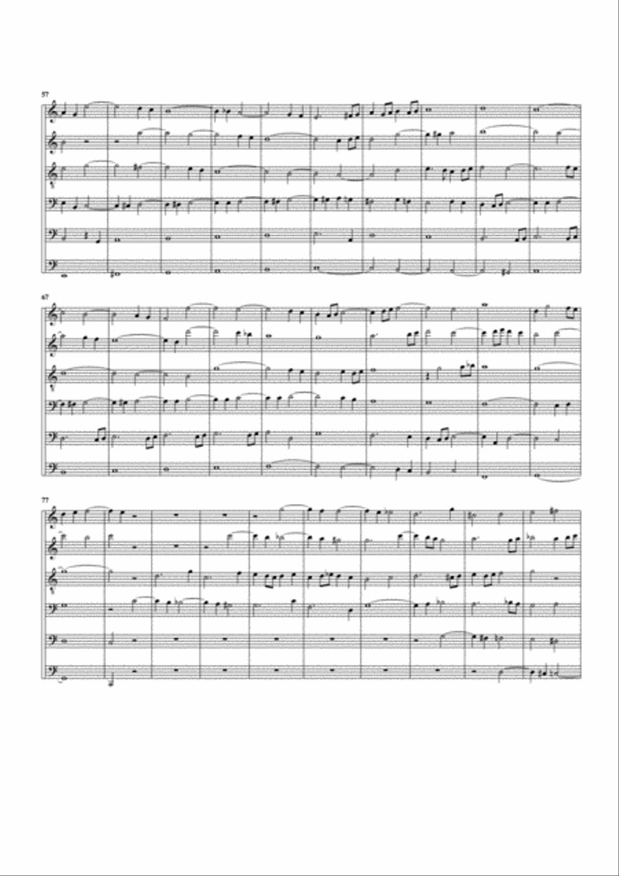 Ricercar a6 from Musikalisches Opfer, BWV 1079 (arrangement for 6 recorders) Large Ensemble scores gallery preview page 3