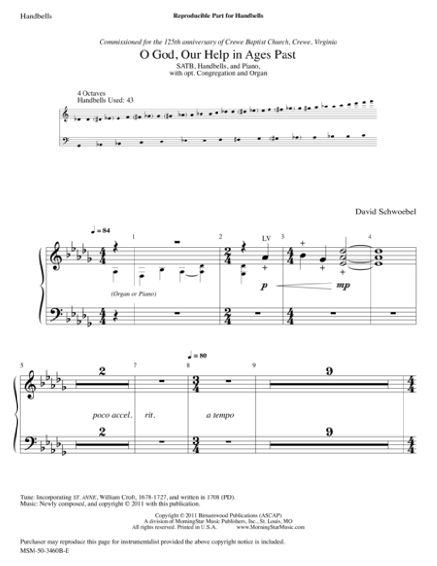 O God, Our Help in Ages Past Choir scores gallery preview page 1