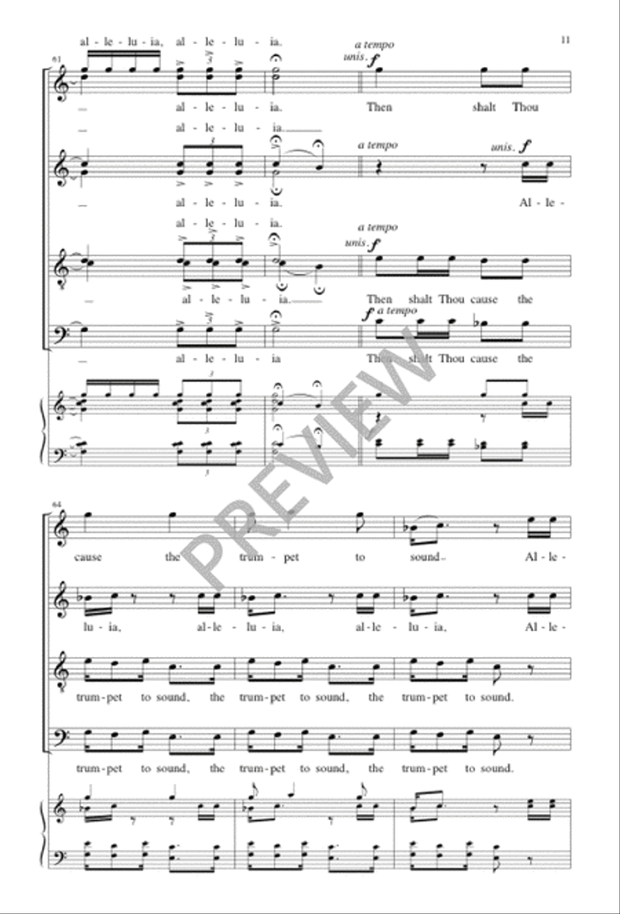 Lord, We Give Thanks to Thee 4-Part scores gallery preview page 11