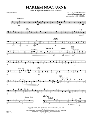 Harlem Nocturne (Alto Sax Solo with Band) - String Bass