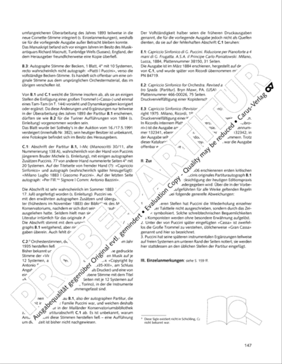 Edizione Nazionale delle Opere di Giacomo Puccini. II. Instrumental music; 1. Works for orchestra (vol. II/1) Score scores gallery preview page 194