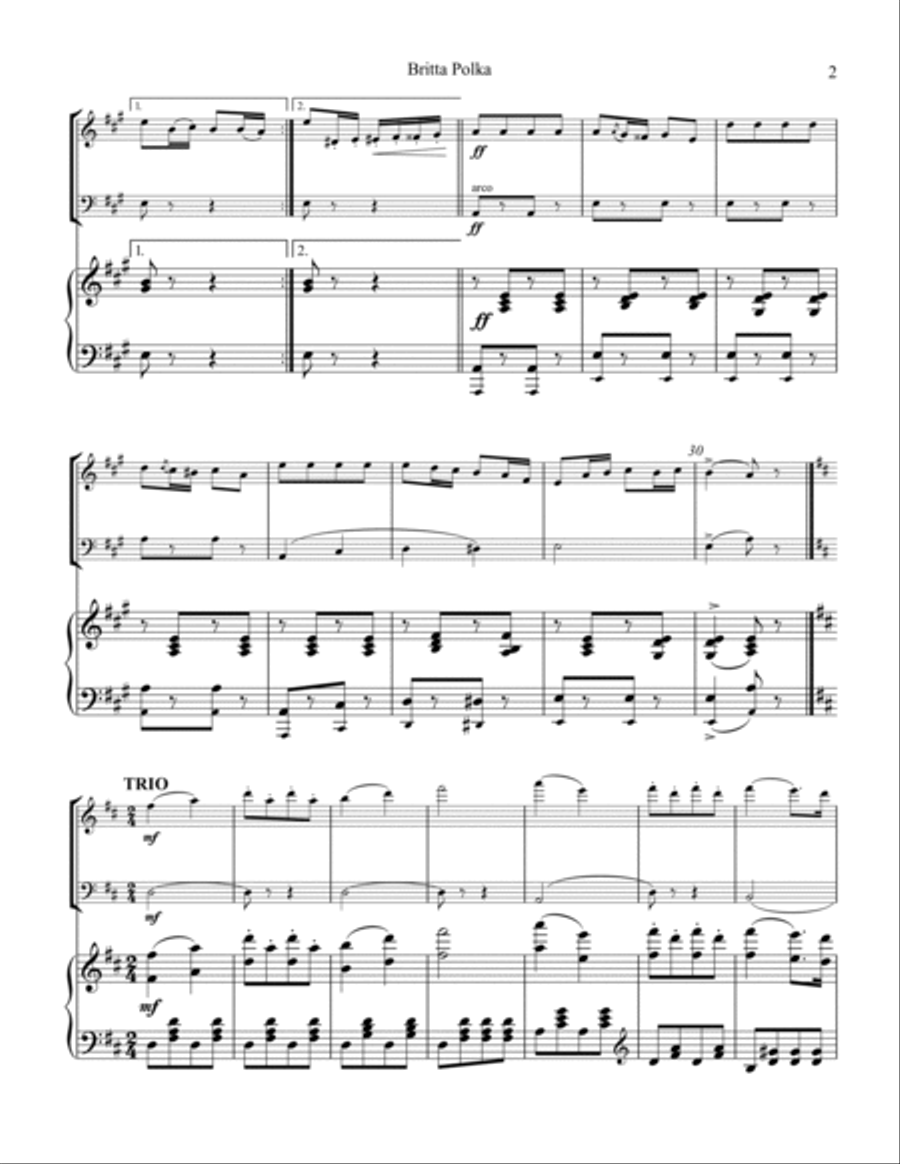 Britta Polka for piano trio Piano Trio scores gallery preview page 3