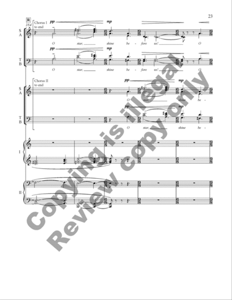 American Triptych: III. Mariner's Carol (Choral Score) 4-Part scores gallery preview page 23