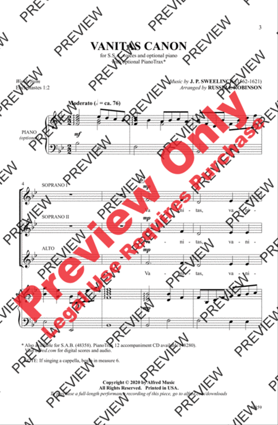 Vanitas Canon Vanitas Canon Women's Choir scores gallery preview page 3