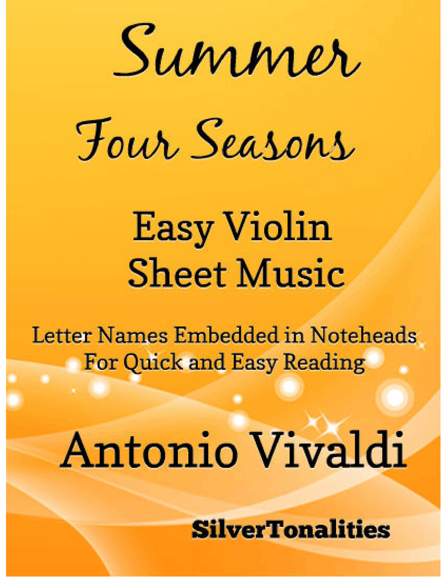 Summer the Four Seasons First Movement Easy Violin Sheet Music Violin Solo scores gallery preview page 1