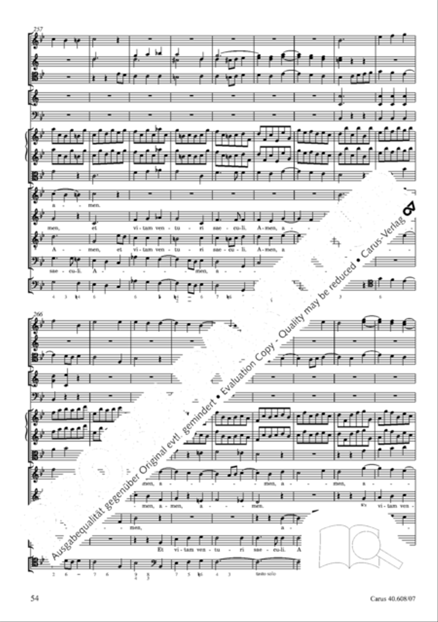 Missa Sancti Bernardi von Offida in B 4-Part scores gallery preview page 69
