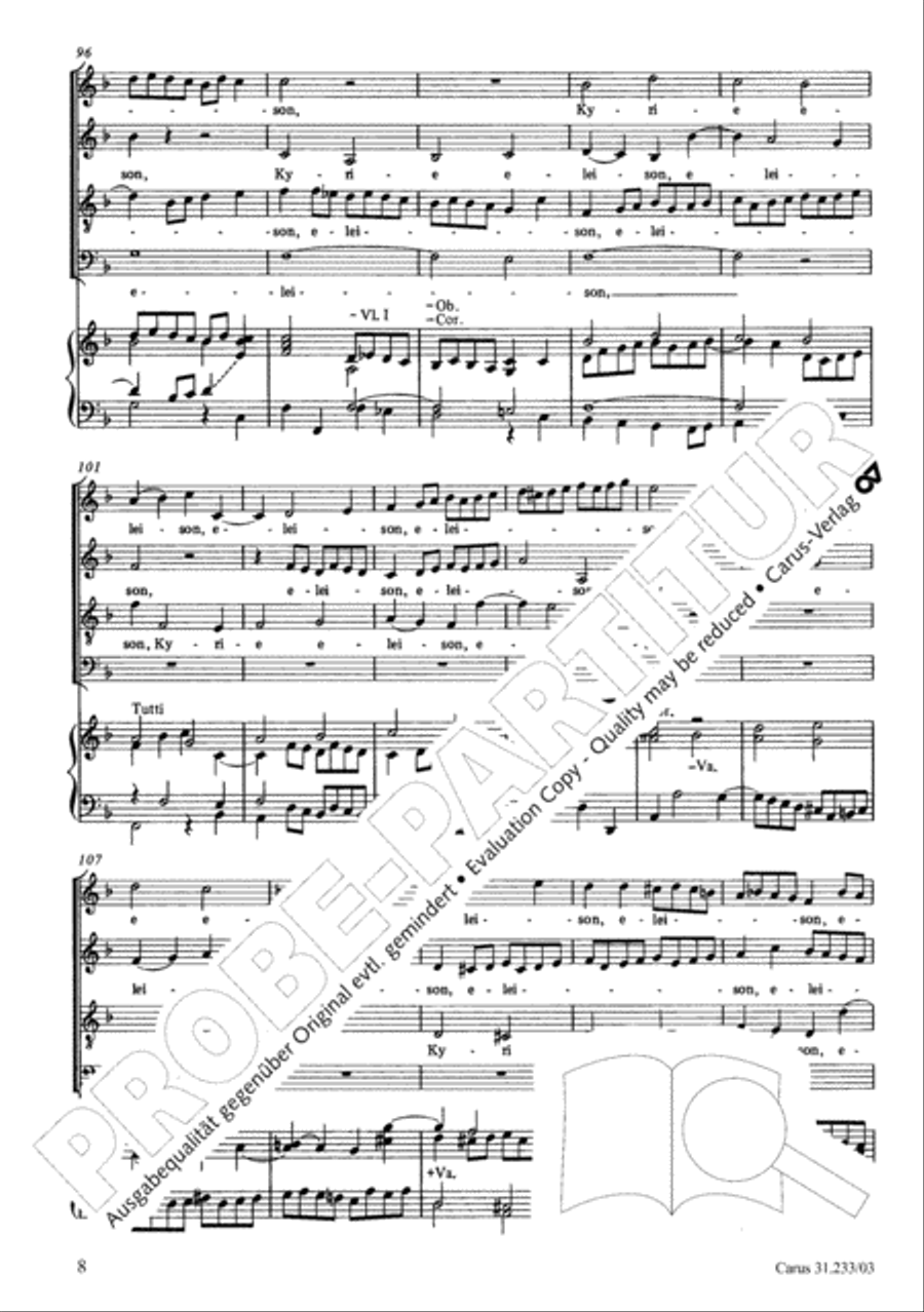 Mass in F major 4-Part scores gallery preview page 12