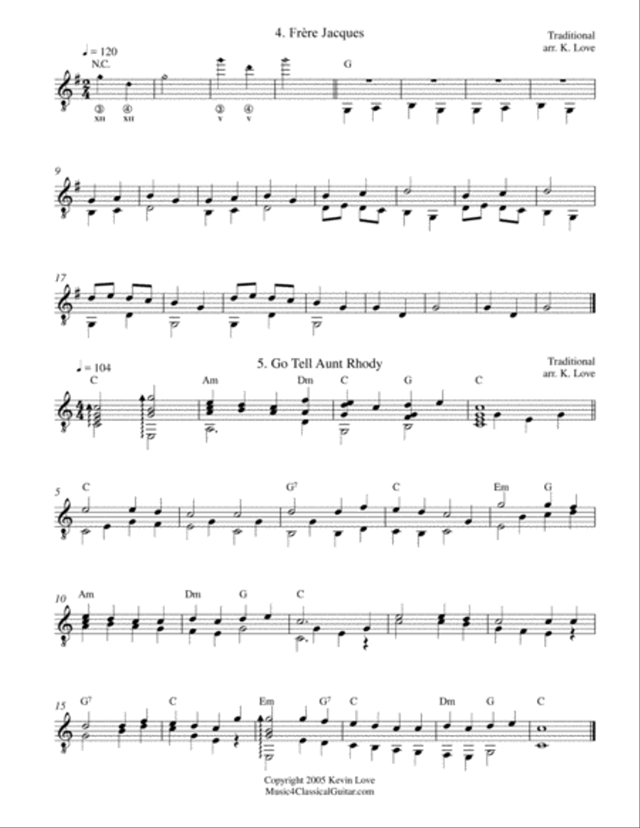 A Folk Song Primer for Guitar Acoustic Guitar scores gallery preview page 3