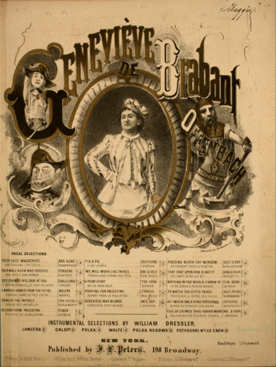 Genevieve Brabant Quadrilles Piano Solo scores gallery preview page 1