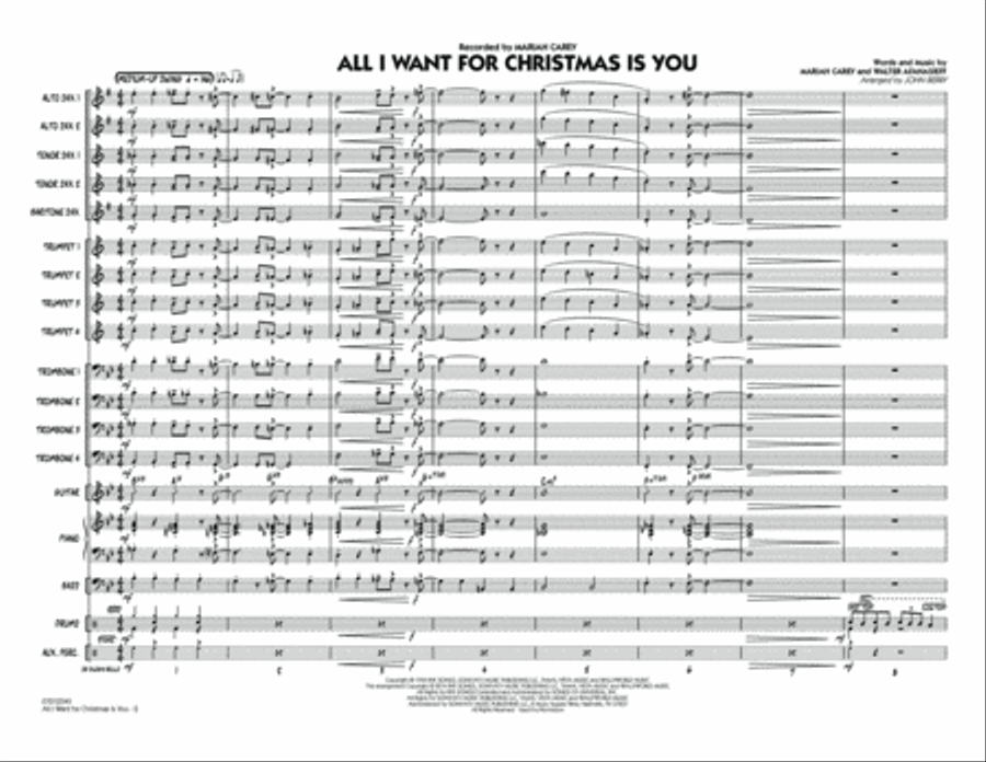 All I Want for Christmas Is You - Conductor Score (Full Score) Jazz Ensemble scores gallery preview page 2