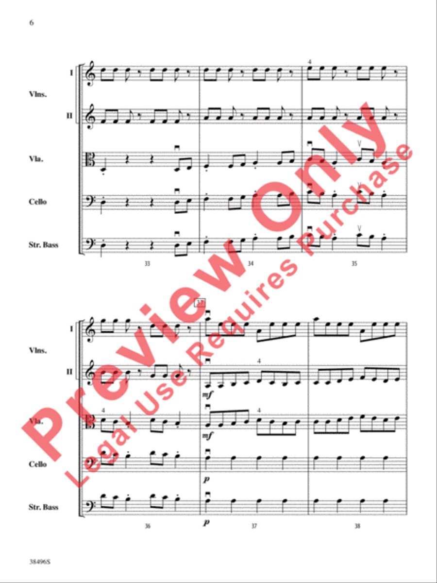 Viva los Conquistadores! String Orchestra scores gallery preview page 7
