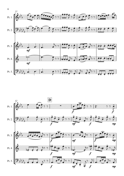 Brass Quintet - Mozart - Bei Männern from Die Zauberflöte image number null