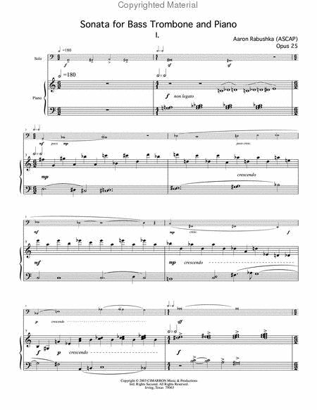 Sonata for Bass Trombone