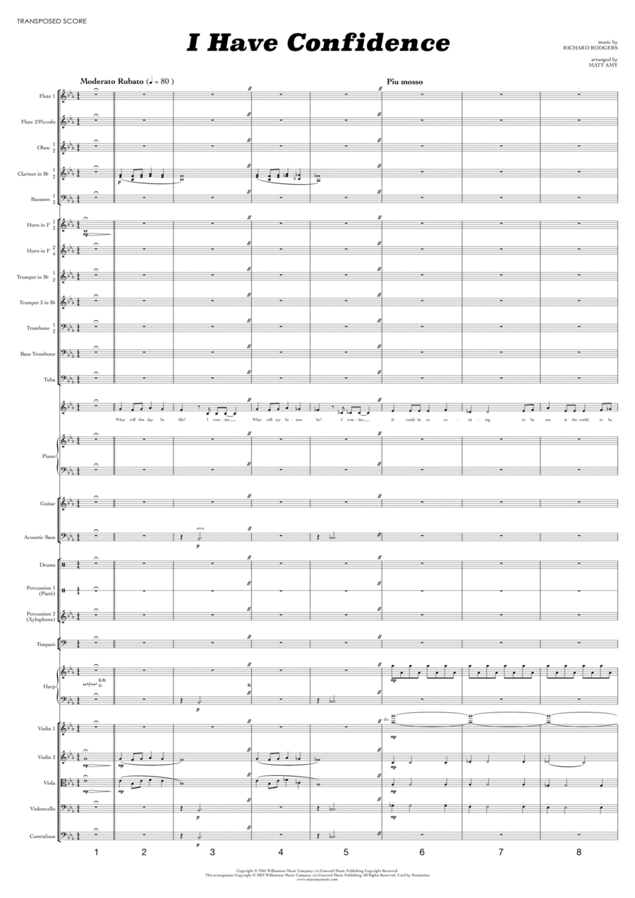 I Have Confidence Full Orchestra scores gallery preview page 1