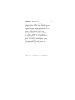 2. Batter my heart from The Holy Sonnets of John Donne (Downloadable)