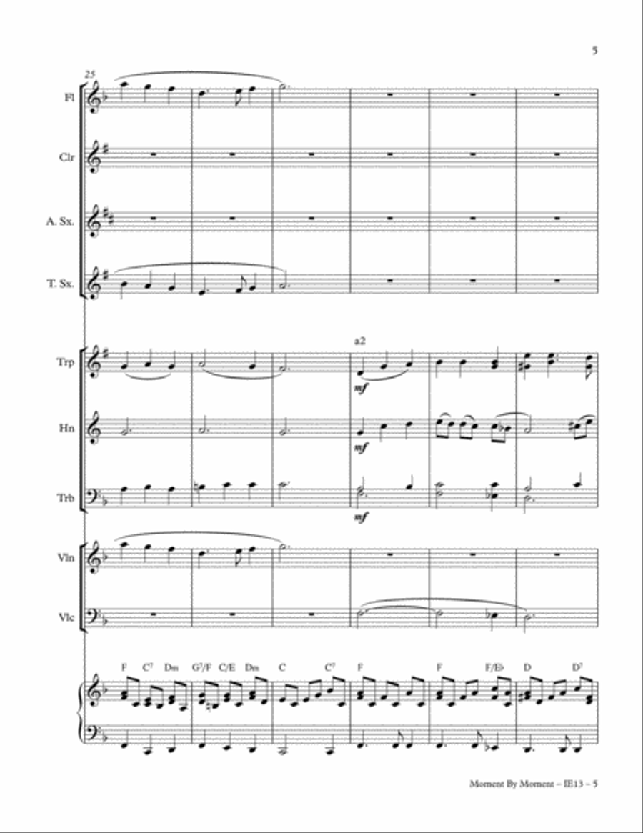 Moment By Moment (version 2) Full Orchestra scores gallery preview page 5