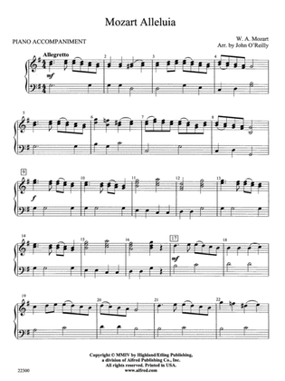Mozart Alleluia: Piano Accompaniment